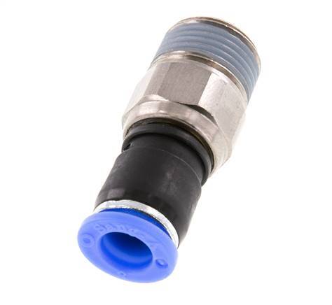 8mm & R3/8'' Swivel Joint Push-In-Male Threads Nickel-Plated Brass/PBT NBR Rotatable