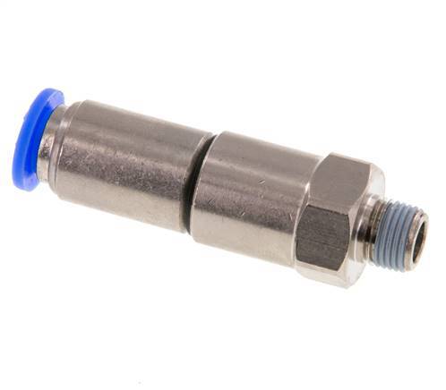 8mm & R1/8'' Quick Swivel Joint Push-In-Male Threads Nickel-Plated Brass/PBT NBR Rotatable