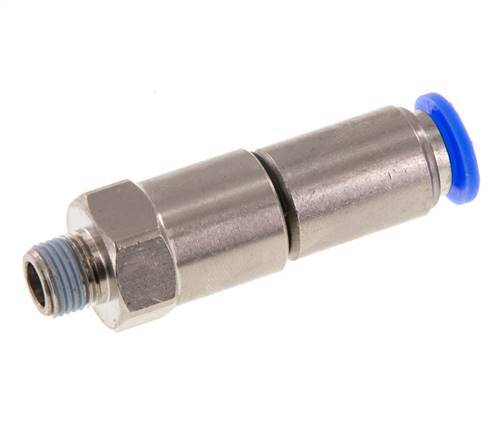 8mm & R1/8'' Quick Swivel Joint Push-In-Male Threads Nickel-Plated Brass/PBT NBR Rotatable