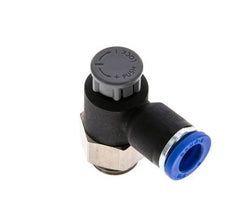 Flow Control Valve Meter-Out Elbow 8 mm - G1/4'' Brass/PA 66 Locknut