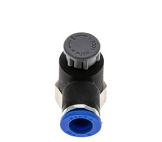 Flow Control Valve Meter-Out Elbow 8 mm - G1/4'' Brass/PA 66 Locknut