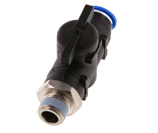 2-Way Straight Ball Valve 12 mm - R3/8'' Plastic/Brass