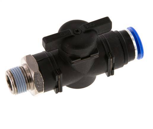 2-Way Straight Ball Valve 12 mm - R3/8'' Plastic/Brass