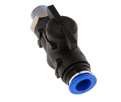 2-Way Straight Ball Valve 12 mm - R3/8'' Plastic/Brass