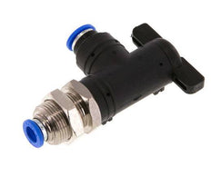 2-Way Elbow Ball Valve 6 mm Plastic/Brass Bulkhead