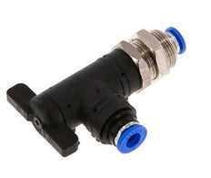 2-Way Elbow Ball Valve 6 mm Plastic/Brass Bulkhead