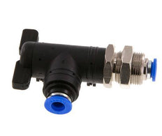 2-Way Elbow Ball Valve 6 mm Plastic/Brass Bulkhead