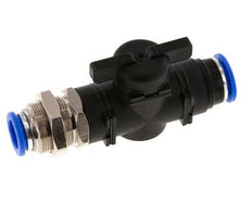 2-Way Straight Ball Valve 12 mm Plastic/Brass Bulkhead