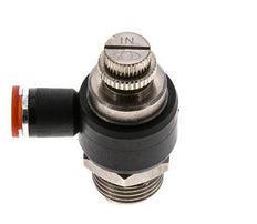 Flow Control Silencer Meter-In Elbow 8 mm - G1/2'' Brass/PA 66