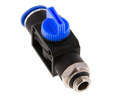 3/2-Way Shut-Off Hand Valve 12 mm - G1/4'' Plastic/Brass Tube-side venting
