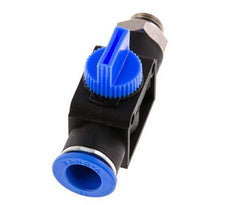 3/2-Way Shut-Off Hand Valve 12 mm - G1/4'' Plastic/Brass Tube-side venting