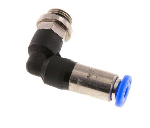 Push-In Fitting 4mm & G1/8'' Male Auto Shut-Off Elbow Brass/PBT 0-10bar (0-145psi) [2 Pieces]