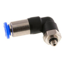Push-In Fitting 6mm & M5 Male Auto Shut-Off Elbow Brass/PBT 0-10bar (0-145psi)