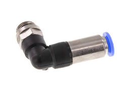 Push-In Fitting 8mm & G1/4'' Male Auto Shut-Off Elbow Brass/PBT 0-10bar (0-145psi)