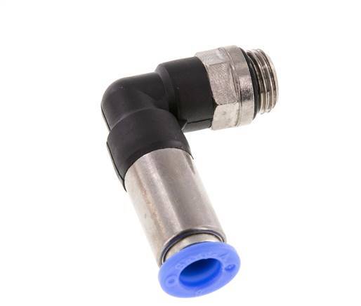 Push-In Fitting 8mm & G1/4'' Male Auto Shut-Off Elbow Brass/PBT 0-10bar (0-145psi)