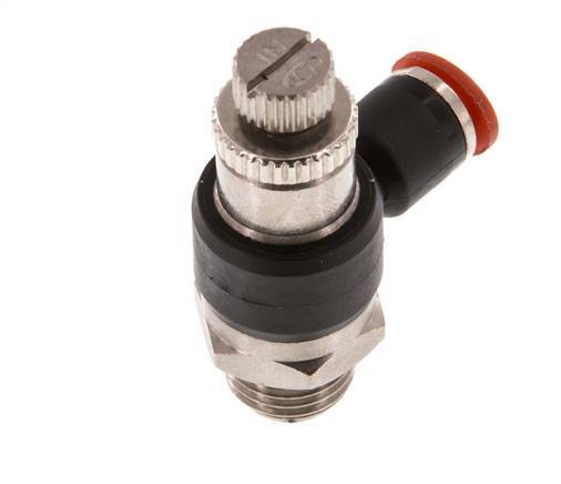 Flow Control Silencer Meter-In Elbow 6 mm - G1/4'' Brass/PA 66