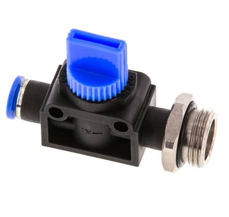 3/2-Way Shut-Off Hand Valve 6 mm - G3/8'' Plastic/Brass Thread-side venting