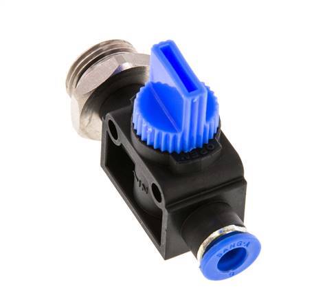 3/2-Way Shut-Off Hand Valve 6 mm - G3/8'' Plastic/Brass Thread-side venting