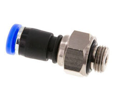 4mm & G1/8'' Swivel Joint Push-In-Male Threads Nickel-Plated Brass/PBT NBR Rotatable