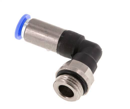 Push-In Fitting 8mm & G3/8'' Male Auto Shut-Off Elbow Brass/PBT 0-10bar (0-145psi)