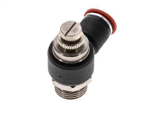 Flow Control Silencer Meter-In Elbow 12 mm - G1/2'' Brass/PA 66