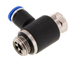 Flow Control Silencer Meter-Out Elbow 8 mm - G3/8'' Brass/PA 66 Slotted Screw