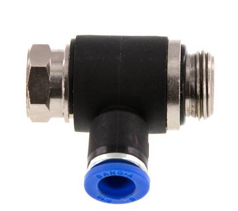 Flow Control Silencer Meter-Out Elbow 8 mm - G3/8'' Brass/PA 66 Slotted Screw