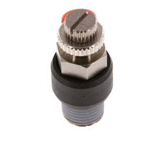 Flow Control Silencer Meter-In Elbow 4 mm - R1/4'' Brass/PA 66