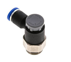 Flow Control Valve Meter-Out Elbow 8 mm - G3/8'' Brass/PA 66 Locknut