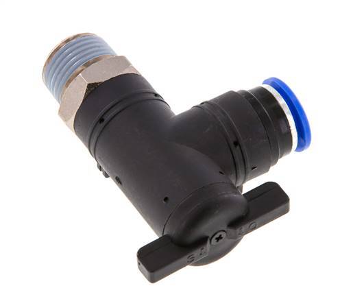 2-Way Elbow Ball Valve 12 mm - R1/2'' Plastic/Brass