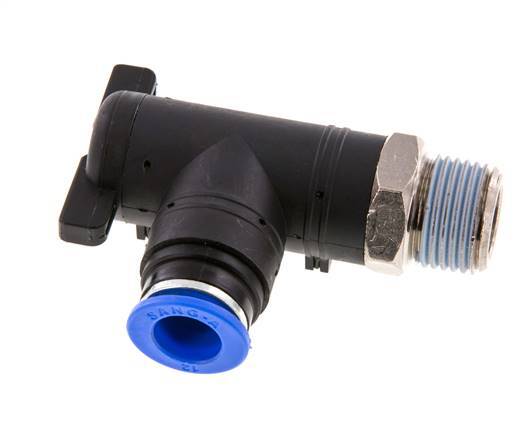 2-Way Elbow Ball Valve 12 mm - R1/2'' Plastic/Brass