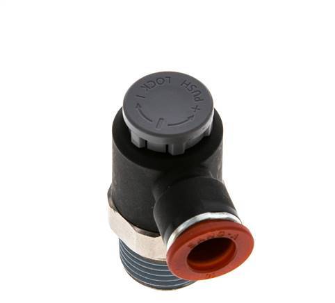 Flow Control Valve Meter-In Elbow 10 mm - R1/2'' Brass/PA 66 Locknut