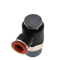 Flow Control Valve Meter-In Elbow 10 mm - R1/2'' Brass/PA 66 Locknut