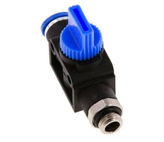 3/2-Way Shut-Off Hand Valve 8 mm - G1/8'' Plastic/Brass Tube-side venting