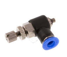 Flow Control Silencer Meter-Out Elbow 4 mm - M3 Brass/PBT