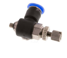 Flow Control Silencer Meter-Out Elbow 4 mm - M3 Brass/PBT