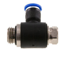 Flow Control Silencer Meter-Out Elbow 6 mm - G1/4'' Brass/PA 66 Slotted Screw