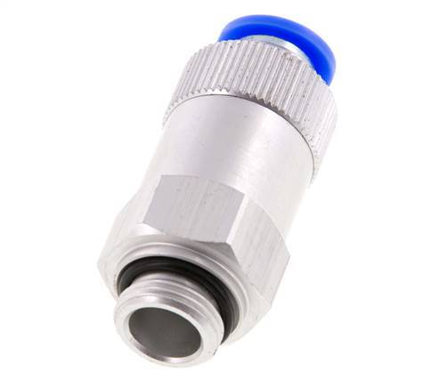Push-In Check Valve 10mm & G3/8'' Male Aluminum 0.2-10bar (3-145psi) Thread-Hose