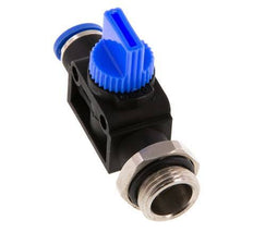 3/2-Way Shut-Off Hand Valve 8 mm - G3/8'' Plastic/Brass Thread-side venting