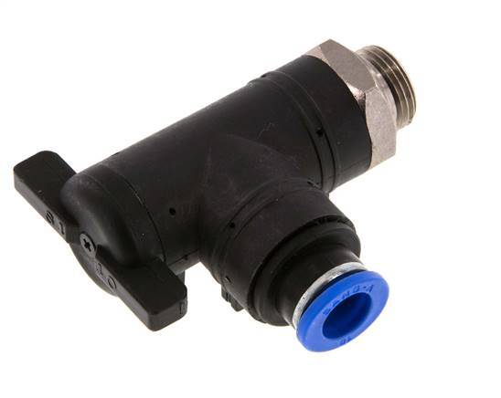 2-Way Elbow Ball Valve 10 mm - G3/8'' Plastic/Brass