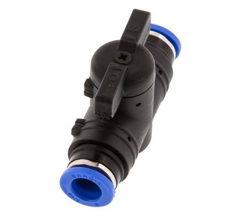 2-Way Straight Ball Valve 8 mm Plastic/Brass