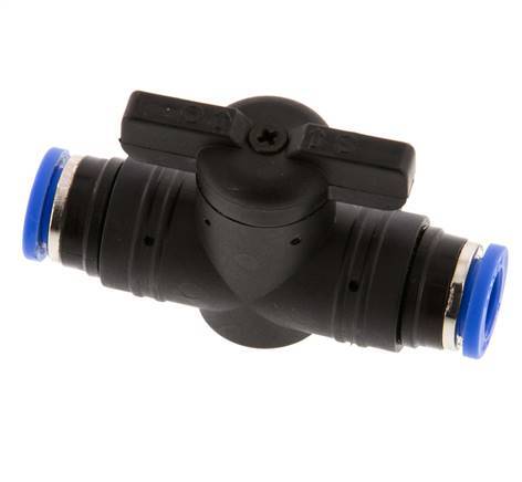 2-Way Straight Ball Valve 8 mm Plastic/Brass