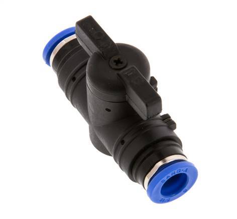 2-Way Straight Ball Valve 8 mm Plastic/Brass