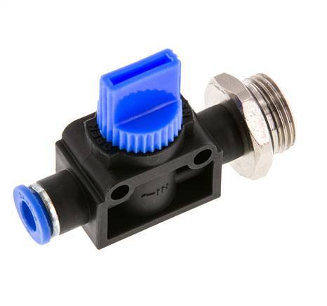 3/2-Way Shut-Off Hand Valve 6 mm - G3/8'' Plastic/Brass Tube-side venting