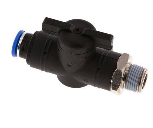 2-Way Straight Ball Valve 10 mm - R3/8'' Plastic/Brass