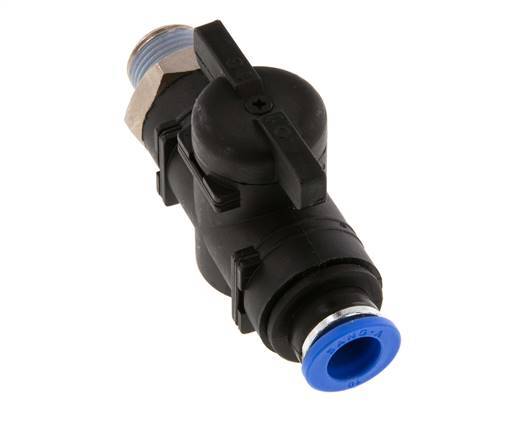 2-Way Straight Ball Valve 10 mm - R3/8'' Plastic/Brass