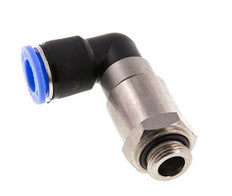 12mm & G3/8'' Elbow Quick Swivel Joint Push-In-Male Threads Nickel-Plated Brass/PBT NBR Rotatable