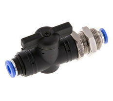 2-Way Straight Ball Valve 6 mm Plastic/Brass Bulkhead