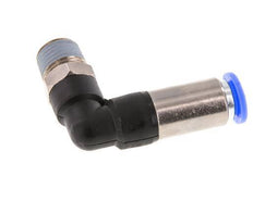 Push-In Fitting 8mm & R1/4'' Male Auto Shut-Off Elbow Brass/PBT 0-10bar (0-145psi)