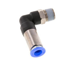 Push-In Fitting 8mm & R1/4'' Male Auto Shut-Off Elbow Brass/PBT 0-10bar (0-145psi)